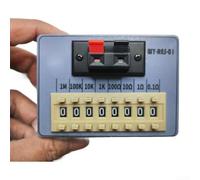 Scatola resistore da 0,1 Ω a 9,9 MΩ per strumento di programmazione per test di laboratorio di elettronica e calibrazione del circuito Custodia ABS grigia (WY RES 01)