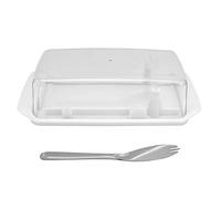 Scatola Rettangolare per Burro con Coperchio e Coltello da Taglio Contenitore Multiuso per Conservare la Freschezza per Domestica Ristorante Plastica Acciaio Inossidabile (Scatola da taglio
