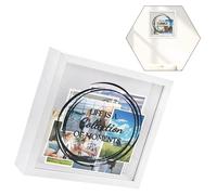 Scatola ricordo 8x8 con slot per ricordi e ricordi da viaggio in legno bianco