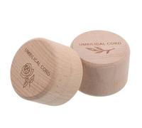 Scatola Ricordo in Legno per Primo Capello, 2 Pezzi | Beige, Formato Compatto per Memorie D’infanzia, Adatta a Casa e Battesimo