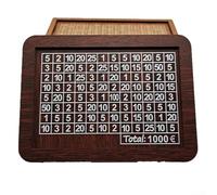 Scatola risparmio in legno con contatore numeri e slot per monete, aiuta a costruire disciplina finanziaria e tenere traccia dei progressi verso gli obiettivi (1000 marrone scuro)