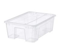Scatola SAMLA con coperchio, 39x28x14 cm/11 l, trasparente