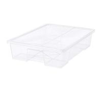 Scatola SAMLA con coperchio, 79x57x18 cm/55 l, trasparente