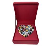Scatola SAN VALENTINO in Raso Rossa quadrata con all'interno un cuore con 500 o 1000gr di Baci Perugina cioccolatini, confezione REGALO idea RENDI UNICO IL TUO SAN VALENTINO! (1000GR)