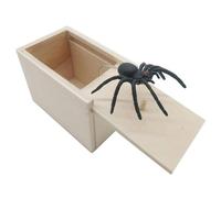 Scatola Scherzo Ragno, Giocattolo Scarebox In Legno Artigianale Per Adulti, Ragno Spaventoso Divertente Nascosto Nei Giocattoli Scarebox Bomboniere Per Il Primo Di Halloween, Natale