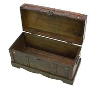 SCATOLA SCRIGNO COFANETTO DEL TESORO IN LEGNO RETRO