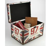 SCATOLA SCRIGNO COFANETTO DEL TESORO UNION JACK 38x26x26CM