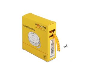 Scatola segnacavo giallo 500 pz numero 6 - Delock ISWT-MARK-6-500