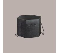 Scatola Segreto Porta Panettone Esagonale Grafica Seta Nero con Cordini 245x245H180 mm 5 pezzi