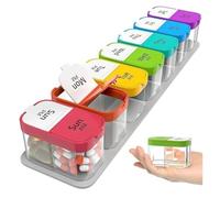 Scatola settimanale di farmaci 1 confezione grande di pillole da 7 giorni, 2 volte a scatola, contenitore for medicinali giornalieri, settimanali