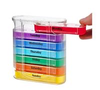 Scatola settimanale di farmaci Contenitore for pillole da 7 giorni, contenitore for settimanale e mensile, for con divisori