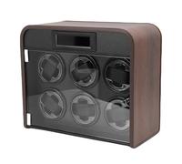 Scatola Silenziosa con Caricaorologi a 6 Slot con Luce LED per Orologi Automatici - Controllo Touch Screen per Appassionati di Orologi - Materiale in Legno