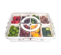 Scatola Snack Con Scomparti, Piatto Con Coperchio, Ciotoline, Portavivande, Bowl per Contenitori di Stoccaggio Spezie Candy Veggie Cookie Nuts Dessert