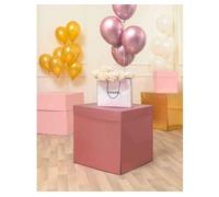 SCATOLA SORPRESA APRIBILE DAI LATI 50X50X50 VUOTA DA RIEMPIRE REGALO FESTA PARTY