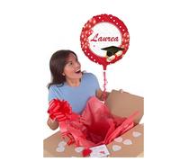 SCATOLA SORPRES PALLONCINO GONFIATO A ELIO CHE VOLA IDEA REGALO LAUREA TOCCO