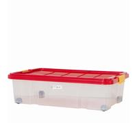 Scatola Sottoletto 59,5x39,5x17Cm + Coperchio + Ruote Contenitore Per Letto