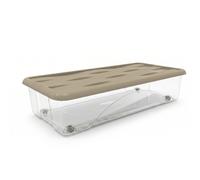 Scatola Sottoletto con Ruote e Coperchio 40 lt box basso per letto Contenitore
