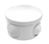 Scatola stagna rotonda 70 x 40 mm, impermeabile, 4 scomparti, ideale per proteggere e conservare componenti elettronici e strumenti.