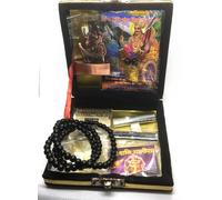 Scatola Statua Yantra Di SRI SHANI DEV Collana Pendente CHALISA Unghie Sesamo OM