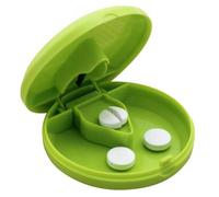 Scatola taglierina per compresse | Tagliapillole salva-lavoro con lame per pillole piccole e grandi | Scatola organizer per compresse facile da trasportare con fibbie integrate per integratori, pillol