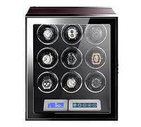 Scatola Tempo Carica Orologi Automatici Con Motore Silenzioso Per 9 12 24 Orologi Con Display LCD E Blocco Delle Impronte Digitali Scatola Di Avvolgimento Automatico (Color : Carbon fiber pattern, S