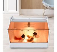 Scatola termica per pulcini, incubatori, casetta per pulcini, con termometro e lampada di calore, con cavo di alimentazione da 1,6 m, per pollame, rettili, piccoli animali, 48 x 30 x 30 cm