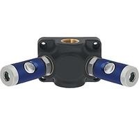 Scatola terminale in plastica, 3 attacchi di sicurezza NW 7,4, peso di ingresso. G 3/4, pressione max. 12 bar, temper. -10 °C fino a 50 °C.