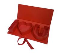 Scatola Ti Amo for Fiori, Lettera di Cartone Vuota, riempibile, Regali a Forma di bomboniera for Feste, cioccolatini Fai da Te(Red)