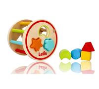 Scatola tonda in legno per classificare con forme Lelin