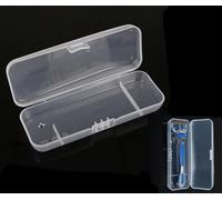 Scatola trasparente da barba per rasoio da barba, protezione per rasoio in plastica, contenitore per rasoio manuale, accessori da barba