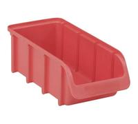 Scatola trasparente in polipropilene, misura 2 l, colore: rosso