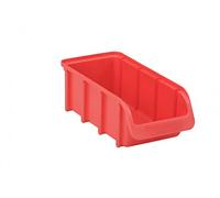 Scatola trasparente in polipropilene, misura 2 l, colore: rosso