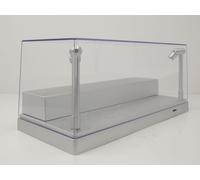 Scatola Trasparente Vetrina Illuminazione LED Argento per 1:43 O 1:24 Modelli