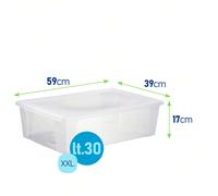 Scatola Trasparente Visual Box Contenitore Multiuso Salvaspazio Coperchio