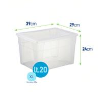 Scatola Trasparente Visual Box Contenitore Multiuso Salvaspazio Coperchio