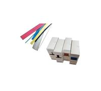 Scatola tubo termoretraibile blu, diametro 3,20 mm, lunghezza 15 mts; ideale per isolamento, protezione cavi e componenti elettrici.