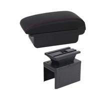 Scatola Universale Per Bracciolo Modello Universale Accessori Bracciolo Scatola Portaoggetti Parti Di Retrofit Aumenta E Allevia La Fatica Bracciolo Portaoggetti(B1 Black red 3USB)