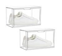 Scatola Vetrinetta Porta Scarpe Organizer Plastica Trasparente Set 2 4 Pezzi