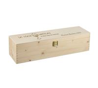 Scatola Vino Scatola di Legno Incl. Incisione Motivo IN Vino Veritas