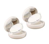 Scatola vuota con polveri spugne portatile cosmetico trucco caso contenitore per trucco per crema riutilizzabile contenitore trucco, bianco