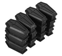 Scatole a Forma di Bara Miniature 12 Pezzi in Plastica Nero Coperchio | Oggetti Leggeri e Portatili, Decorazione della Halloween per Allestimento Case, Uso Festa e Scherzi