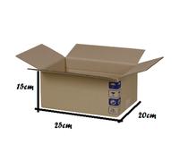 Scatole cartone per imballagio spedizione mono onda piccole 25x20x15 avana