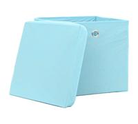 Scatole con Coperchi 4pz Azzurre 32x32x32 cm Tessuto