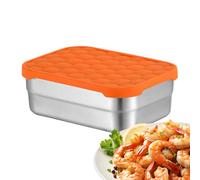 Scatole Da Gustare Per | Ciotole In Acciaio Impermeabili Con Coperchio In Silicone,Scatole Da Pranzo - per Campeggio, Spiaggia, All'aperto, Vacanze e Lungo
