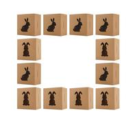 Scatole Di Biscotti Pasquali 12 Pezzi Carta Coniglio Finestra Decor Casa