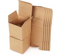 Scatole di cartone, confezione da 15 scatole regalo in carta kraft, scatole di cartone con coperchio, scatola regalo quadrata per regali, compleanni, feste, matrimoni (20 x 20 x 15 cm, bianco)