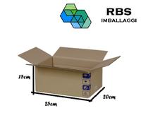 Scatole di cartone imballaggio per spedizione piccole 25x20x15 avana mono onda