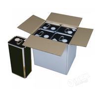 SCATOLE DI CARTONE PER 4 LATTINE D'OLIO DA LITRI 5 - VENDITA 40 SCATOLE -
