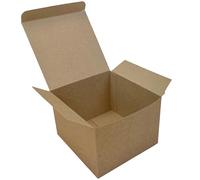 Scatole di Cartone Piccole - 12 x 12 x 9 cm - 10 Unità - Kraft Naturale - Ideale per Imballo, Spedizioni, Bomboniere e Regalo