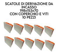 SCATOLE DI DERIVAZIONE DA INCASSO MURO 198x153x70 mm (CONFEZIONE DA 10 PEZZI)